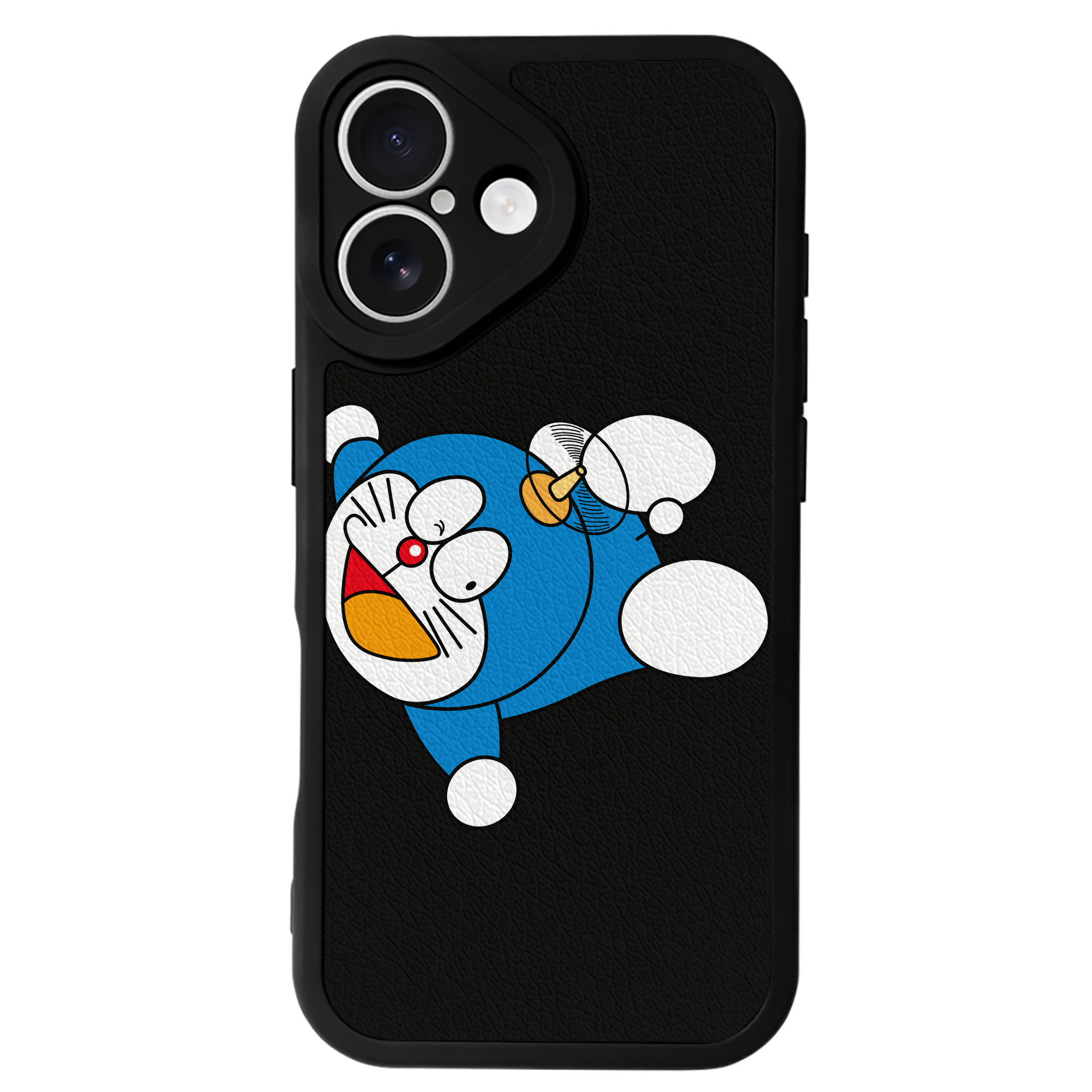 （画像用） ドラえもん Doraemon 【iPhone 16シリーズ対応】シリコンスマホケース（レザー調） 材質：シリコン
